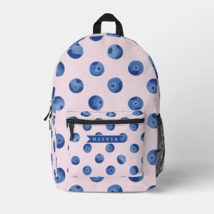 Sac À Dos Imprimé Cadeau Personnalisé Aquarelle Myrtille Mignonne No