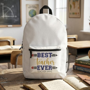 Sac À Dos Imprimé Cadeau personnalisé Meilleur Enseignant - Cadeau p