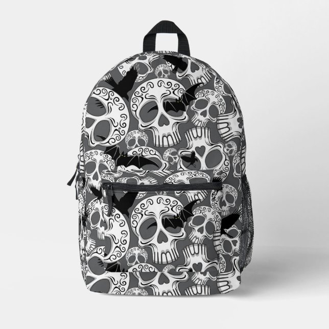 Sac À Dos Imprimé Calaveras décoratives Halloween (Recto)