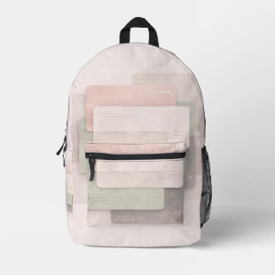 Sac À Dos Imprimé Calques pastel doux art IA