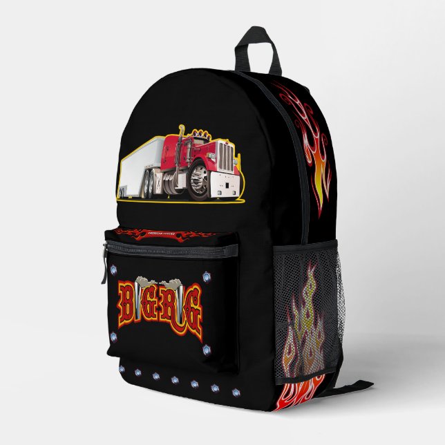 Sac À Dos Imprimé Camion de dessin (Coin arrière droit)