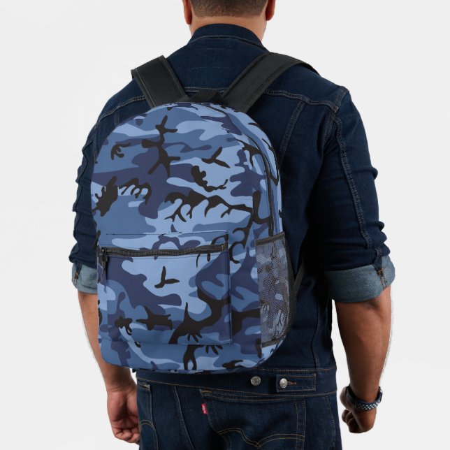 Sac À Dos Imprimé Camouflage bleu marine, Militaire, Armée (Insitu (Modèle))