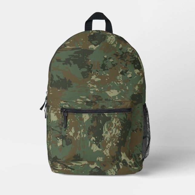 Sac À Dos Imprimé Camouflage de la forêt de Monogramme Motif Camo (Recto)
