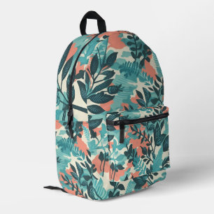 Sac À Dos Imprimé Camouflage Feuilles Abstraits
