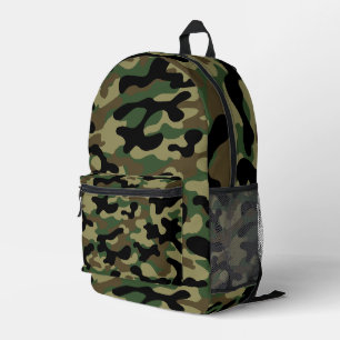 Sac À Dos Imprimé Camouflage Kaki de Bois