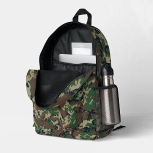 Sac À Dos Imprimé Camouflage Militaire de Forêt de Bois