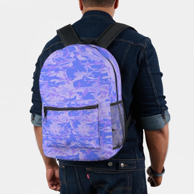 Sac À Dos Imprimé Camouflage Pastel Blue Motif Abstrait (Insitu (Modèle))