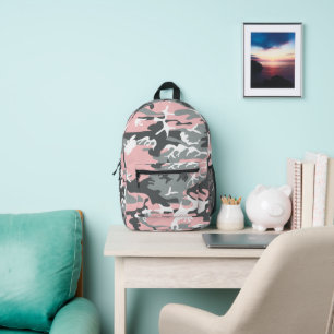 Sac À Dos Imprimé Camouflage rose et gris, Militaire, Armée