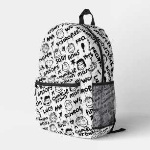 Sac À Dos Imprimé Caractères arachide Motif Graffiti