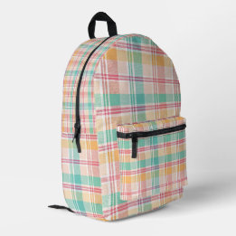 Sac À Dos Imprimé Carreaux Vichy Multicolores