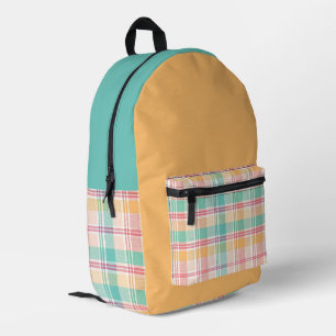 Sac À Dos Imprimé Carreaux Vichy Multicolores