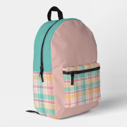 Sac À Dos Imprimé Carreaux Vichy Multicolores