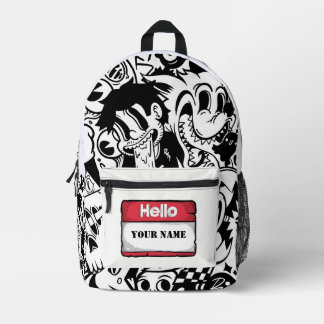 Sac À Dos Imprimé Cartable imprimé garçon art gribouillé école