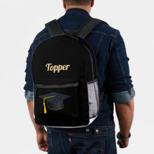 Sac À Dos Imprimé Casquette de graduation du texte de la topper Impr