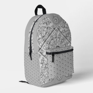 Sac À Dos Imprimé Céramique gris dentelle