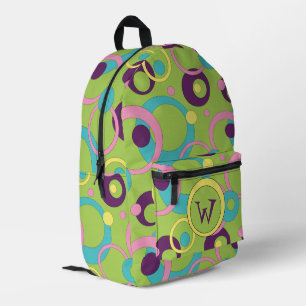 Sac À Dos Imprimé Cercles verts funky
