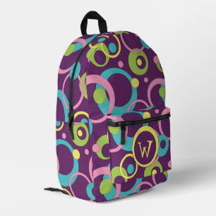 Sac À Dos Imprimé Cercles violets funky