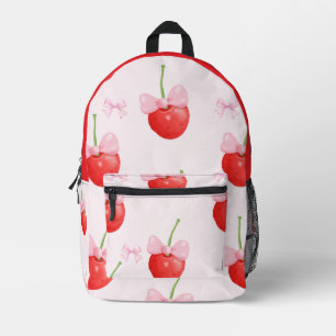 SAC À DOS IMPRIMÉ CERISES ROUGES RETOUR À L'ÉCOLE