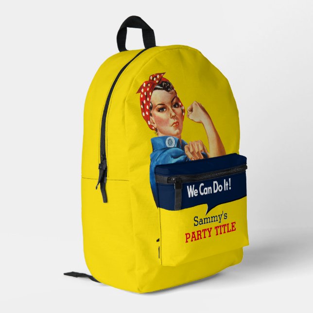 Sac À Dos Imprimé C'est votre Rosie Party personnalisée Personnalise (Coin arrière gauche)
