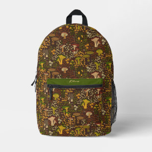 Sac À Dos Imprimé Champignon rétro Brown