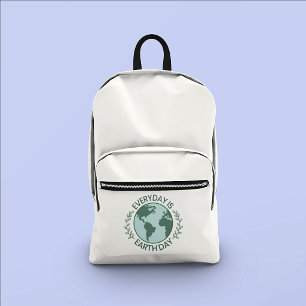 Sac À Dos Imprimé Chaque Jour Est Le Jour De La Terre - Vintage Amou