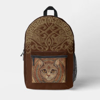 Chat antique vintage, style Grèce antique, marron