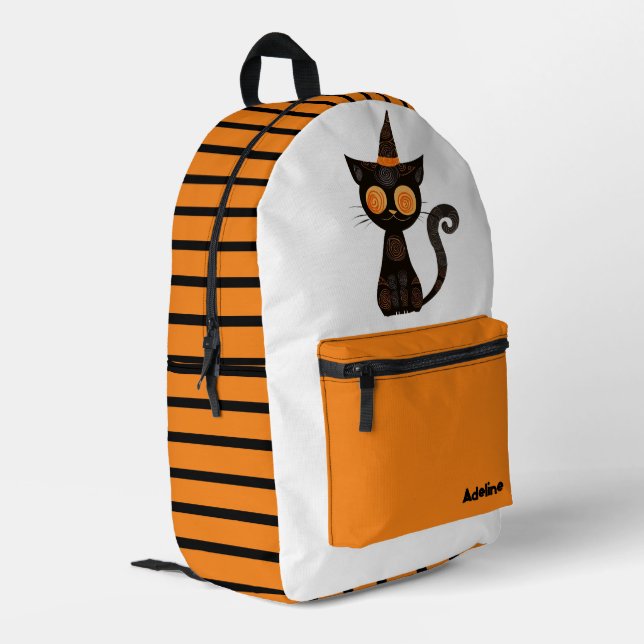 Sac À Dos Imprimé Chat d'Halloween mignon/lunatique (Coin arrière gauche)