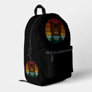 Sac À Dos Imprimé Chat mignon vintage rétro