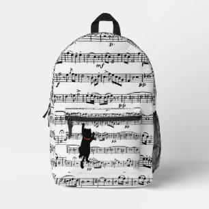 Sac À Dos Imprimé Chat sur feuille