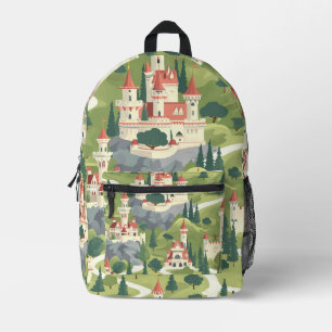 Sac À Dos Imprimé Château médiéval carrelé Motif