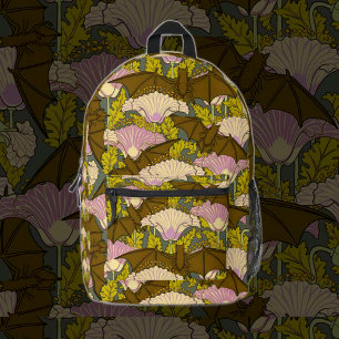 Sac À Dos Imprimé Chats Art nouveau avec fleurs