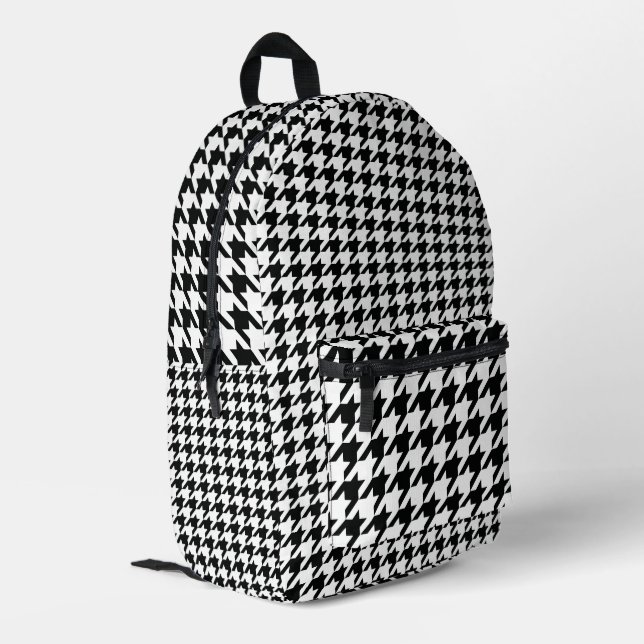 Sac À Dos Imprimé Chèque de socle noir blanc classique (Coin arrière gauche)