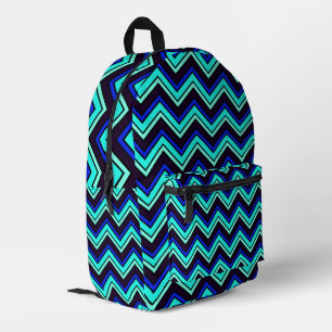 Sac À Dos Imprimé Chevron bleu à motif zigzag