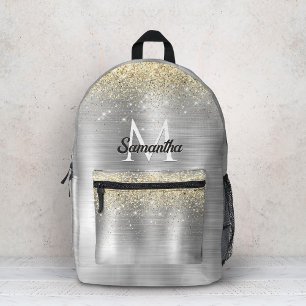 Sac À Dos Imprimé Chic brossé métal or fausse parties scintillant