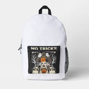 Sac À Dos Imprimé Chien Mignon Halloween Pas de Farces Rien que des