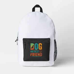 Sac À Dos Imprimé Chien Mon Meilleur Ami Design Rétro
