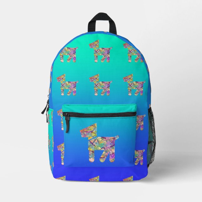 Sac À Dos Imprimé Chiens de jouets Enfants Aqua Blue (Recto)