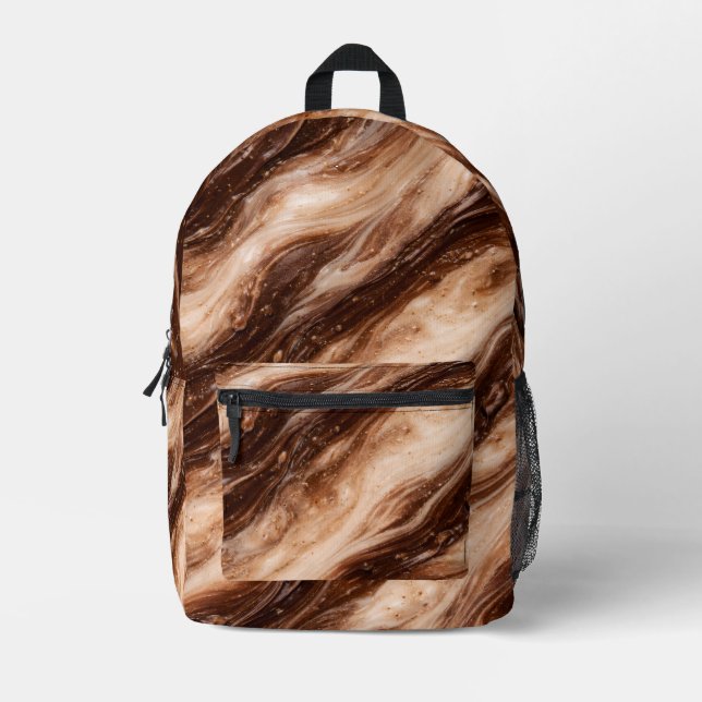 Sac À Dos Imprimé Chocolate Milkshake Marble Texture (Recto)