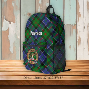 Sac À Dos Imprimé Cimier du clan Paterson sur tartan