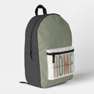 Sac À Dos Imprimé Citation de famille minimaliste