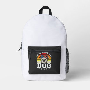 Sac À Dos Imprimé Citation Rétro Amusant pour Amateur de Bulldog