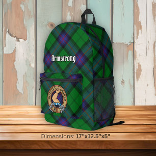 Sac À Dos Imprimé Clan Armstrong Crest sur Tartan