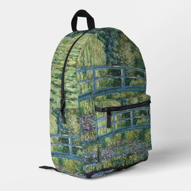 Sac À Dos Imprimé Claude Monet - Eau Lily étang, Harmonie verte (Coin arrière gauche)