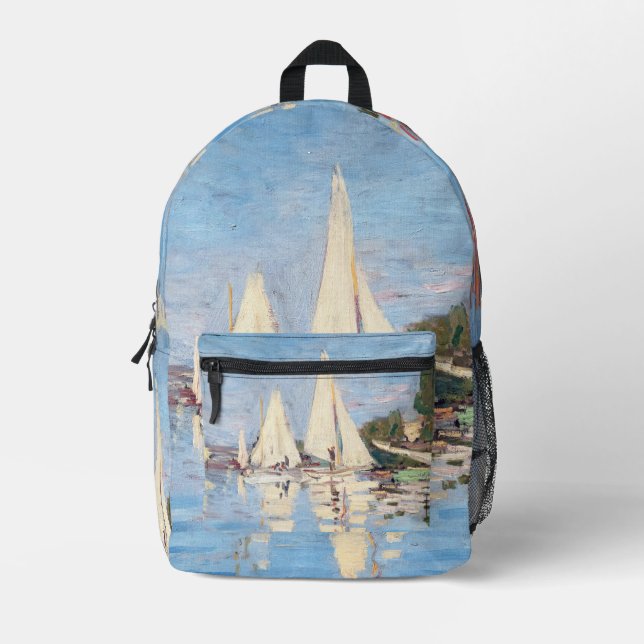 Sac À Dos Imprimé Claude Monet - Regattas à Argenteuil (Recto)