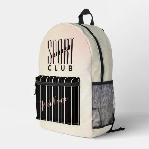 Sac À Dos Imprimé Club Sportif Pastel Rose