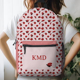 Sac À Dos Imprimé Coccinelles à pois roses pour filles
