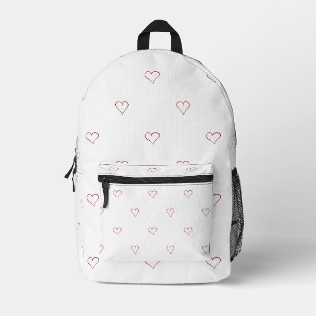 Sac À Dos Imprimé Coeurs (Recto)
