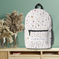 Coeurs roses et violettes Retour à l'école