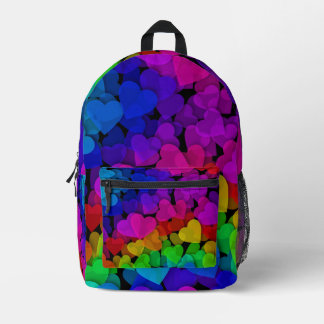 Sac À Dos Imprimé Coeurs Super mignons Arc-en-ciel