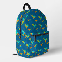 Colibri exotique Motif tropical bleu